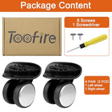 Toofire Wheels for Samsonite Freeform Luggage, Replacement Kit for Carry On Suitcase(2 Pack)
