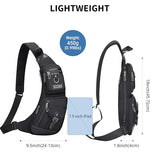 WITZMAN Slim Sling Bag for Men Crossbody Lightweight Chest Bag Casual