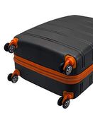 Rockland Melbourne Hardside Expandable Spinner Wheel Luggage, Charcoal, 2 Piece (20"/28")