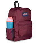 JanSport Cross Town Backpack - Simple Bag for Everyone with 1 Main Compartment, Front Utility Pocket - Premium Class Accessories - Cherry Lacquer