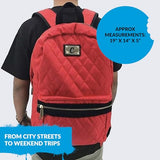 Quilted Backpack with Gold Trim by Cookies Clothing