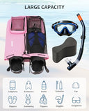 WANDF Swim Bag Mesh Drawstring Backpack with Wet Pocket Beach Backpack for Swimming, Gym, and Workout Gear (Pink)