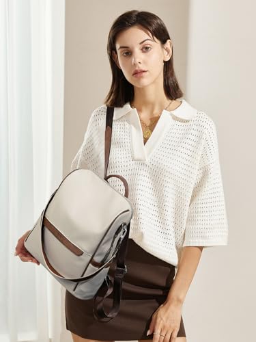CLUCI Backpack Purse for Women, PU Leather Anti-Theft Large Fashion Designer Travel Bag Ladies Shoulder Bags