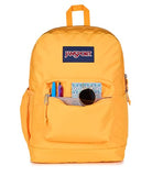JanSport Cross Town Plus Backpack - Large Main Compartment, Side Water Bottle Pocket, 15-Inch Padded Laptop Sleeve - Orange Soda