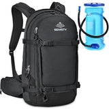 Semsty Ski and Snowboard Hydration Backpack, with 2L Water Reservoir and Insulated Harness, 30L Hydration Pack for Skiing, Hiking