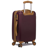 Dejuno Legion New Generation 3-pc Hardside Spinner TSA Combination Lock Luggage Set, Burgundy (25DJ-8242-Burgundy)