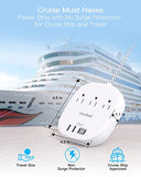 Travel Essentials, 22.5W/4.5A Flat Plug Power Strip, 6 Ft Extension Cord