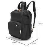 PacSafe Women's Citysafe CX 17L Anti Theft Backpack-Fits 16 inch Laptop, Black, One Size