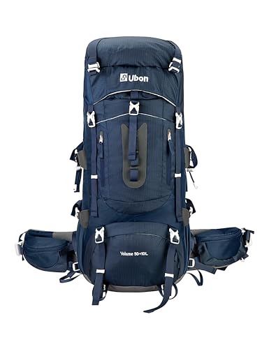 Ubon 60L Lightweight Camping Backpack Internal Frame Backpacks Blue | Backpacks4Less