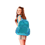 Fermido Holographic Kids Backpack Mermaid Sequin School Backpack for Little Girls Elementary Princess Glitter Bookbags(Teal) One_Size