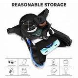 Criuage USA Patent Running Hydration Vest Backpack, Lightweight Chest Pack with 2.0L Water Bladder Bag Daypack for Hiking Running Cycling Race Marathon for Women Men (Black V2, Standard)