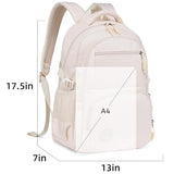 Bluboon Backpacks for School Girls Backpack Kids Bookbag Cute Backpack 8-12 School Supplies (Beige)