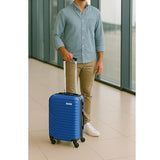 Dejuno Craft Hardside 20-Inch Carry-On Lightweight Spinner Luggage - Blue