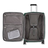 Samsonite Soft-Sided 25-Inch Lightweight Medium Checked Expandable Element Suitcase: Durable, 360° Spinner Wheels, Adjustable Telescopic Handle, 2 Front & 1 Side Pocket- Bistro Green