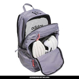 adidas Defender 5 Backpack for Sports, Gym, School and Travel, 33L, Slate Grey/Silver Metallic/Solar Turbo Pink, OSFA