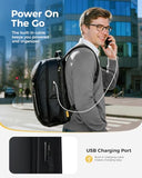 Lekespring Laptop Backpack 17.3 Inch Business Travel Backpack with USB Charging Port, Durable Lightweight Anti-Theft Work Computer Bag with Laptop Compartment, Black