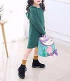 Bluboon Toddlers Backpack for Girls Cute Preschool Backpack 3D Schoolbag Toddler Bookbag for Kids (Purple)