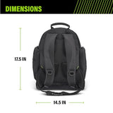 AWP Extreme Tool Backpack, Rugged Polyester Jobsite Backpack with Waterproof Molded Base, Padded Shoulders and Waist Straps, 23 Tool Storage Pouch Pockets, 1L-22419-2