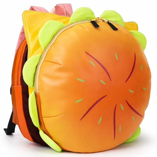 Cheeseburger Backpack, Hamburger Backpack, Burger Food Shaped Novelty Bag