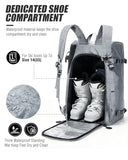 Lendolk Ski Boot Bag Ski and Snowboard Boots Backpack for Ski 60L Vacuum Travel Backpacks with Pump Waterproof Snowboard Boot Bagfor Helmet, Goggles, Gloves, Skis, Snowboard & Accessories(Grey)