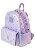 Loungefly BTS Logo Iridescent Purple Mini Backpack