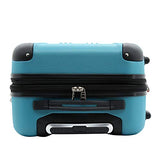 Travelers Club Chicago Hardside Expandable Spinner Luggage, Teal, 5 Piece Set