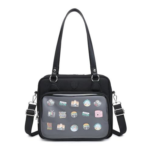 Oxford Ita Bag Crossbody Shoulder Bag Satchel Messenger Backpack Multi-Purpose Pins Display