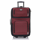 Travel Select Amsterdam Softside Expandable Luggage with Rolling Wheels, Red, 25-Inch Medium