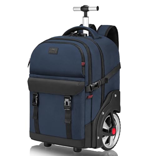 MATEIN Rolling Backpack with Wheels, Roller Backpack for Men Women, Blue | Backpacks4Less