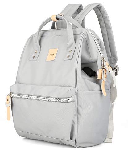 himawari Laptop Backpack for Women&Men Travel Backpack With USB Charging Port Large Business Bag Water Resistant College Bag Computer Doctor Bag(1881-Grey)