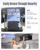 LIGHT FLIGHT Expandable 20" Carry On Luggage 22x14x9, TSA Lock, Black