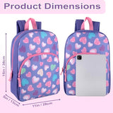 Trail maker 15 Inch Kids Backpacks for Boys & Girls | Preschool, Kindergarten, Elementary School Backpacks with Adjustable, Padded Straps (Happy Hearts)