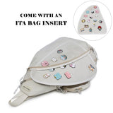 CHERRY SAUCE Oxford Ita Bag Kawaii Pin Display Chest Pack Single Shoulder Bag Sport Backpack Hiking Daypack