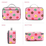 FlowFly Kids Lunch box Insulated Soft Bag Mini Cooler Back to School Thermal Meal Tote Kit for Girls, Boys, Doughnut