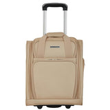 French Connection 16" Underseat Carry-On Luggage with USB/USB-C Ports, Toasted Almond