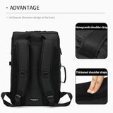JYColofex color design tennis mountain climbing travel backpack, independent shoe compartment for sports and fitness, waterproof 15.6-inch computer bag large (A-) (Black)
