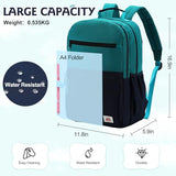 VASCHY School Backpack, Lightweight Classic Cute Aesthetic Bookbag Daypack for Teen Boys Traveling/Gym/Middle School Navy Green