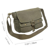 AFGWK Vintage Canvas Messenger Satchel Bag for Men School
