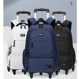 ETAISHOW Rolling Backpack for Boys with Wheels Roller Backpack Wheeled School Bag for Teen Boys Black