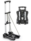 Gorpuire Small Folding Hand Truck Dolly with 2 Wheels, Foldable Luggage Cart, Lightweight Aluminum Collapsible Trolly Portable Dolly for Moving Airport Travel Use