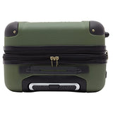 Travelers Club Chicago Hardside Expandable Spinner Luggage, Thyme Green, 22" Carry-On