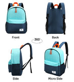 MIER Insulated Backpack Cooler Small Leakproof Lunch Back Pack with Coolers Lightweight Cute Lunch Bag for Women Men to Work, Picnics, Camping, Park Day Trips, 15 L, Blue