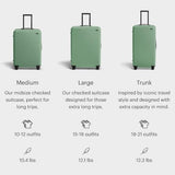 Away Medium Checked Luggage - 26-Inch Lightweight Hardside Suitcase with Custom WhisperGlide 360° Wheels, Interior Compression System, TSA-Accepted Lock - Sea Green