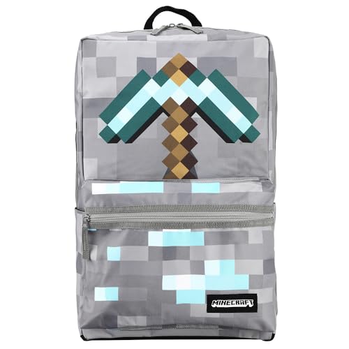 Minecraft Axe Print Gray Backpack | Backpacks4Less