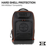 Klein Tools 62809MB MODBox Hard Shell Backpack with Protective Front Shell, 40 Pockets, Laptop Sleeve USB-C Port, MODBox Compatible, Heavy Duty