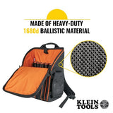 Klein Tools 55482 Tool Bag Backpack, Heavy Duty Tradesman Pro Tool Organizer with 21 Pockets and Large Interior, Water Resistant