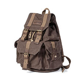 GOOTIUM 21101KA-S Specially High Density Thick Canvas Backpack Rucksack, Coffee, Small