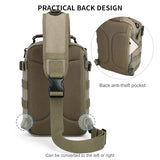 WITZMAN Canvas Sling Bag for Men Vintage Crossbody Bag Fit 9.7 Inch Ipad