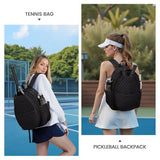 Sucipi Tennis Bags for Women, Lightweight Quilted Tennis Racket Bag, Large Capacity Tennis Backpack for Tennis Racquet, Pickleball Paddles, Badminton