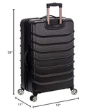 Rockland Speciale Hardside 2-Piece Expandable Spinner Luggage Set, Black, 2-Piece Set (20/28) (F230-BLACK)
